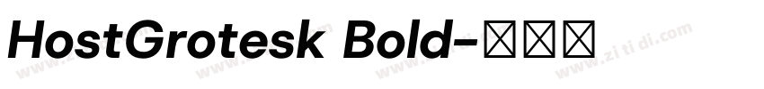 HostGrotesk Bold字体转换